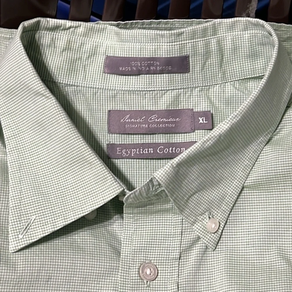 Daniel Cremieux Plaid Long Sleeve Button Down Shirt Green White Men’s XL